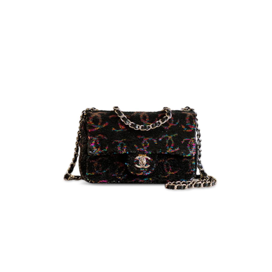 CHANEL MASTER CLASSIC FLAP BAG SEQUINS AS4297 (21*14*8cm)